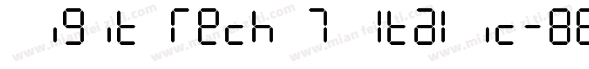 Digit Tech 7 Italic字体转换